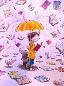 raining books